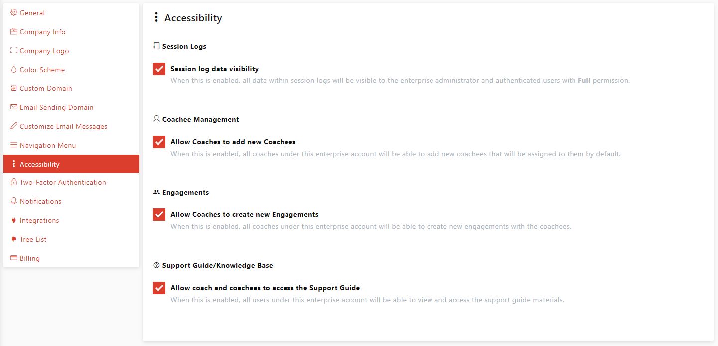 Manage your Account Settings - For Enterprise