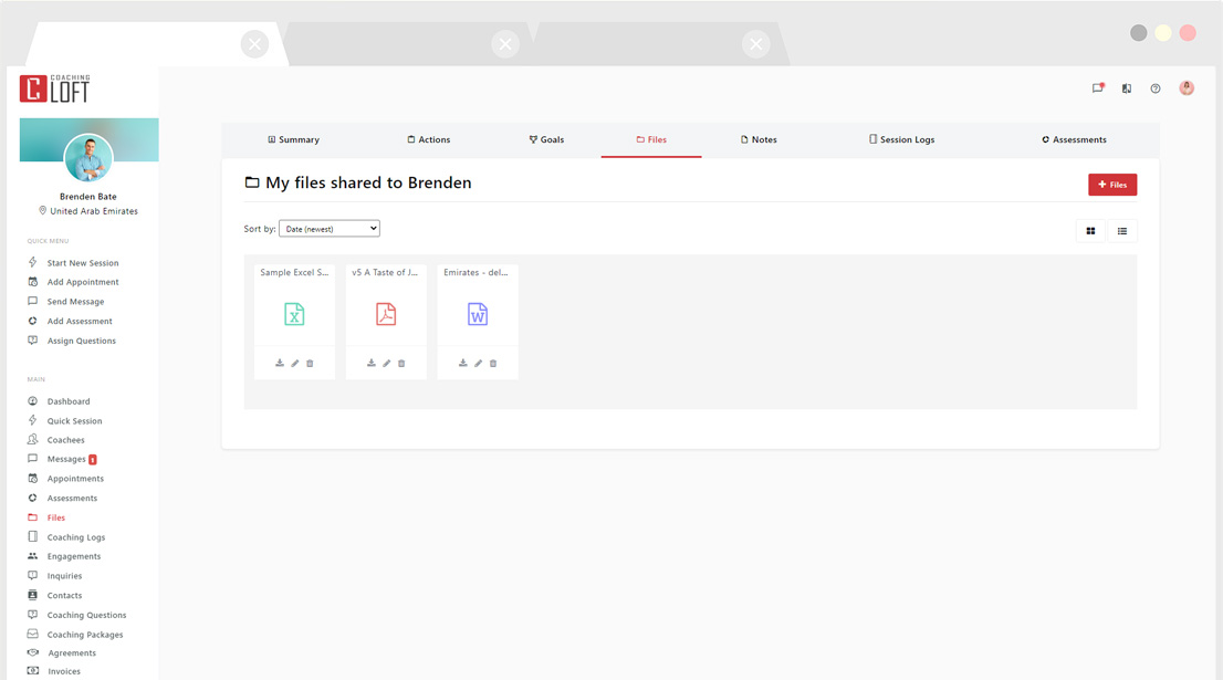 General Functionalities