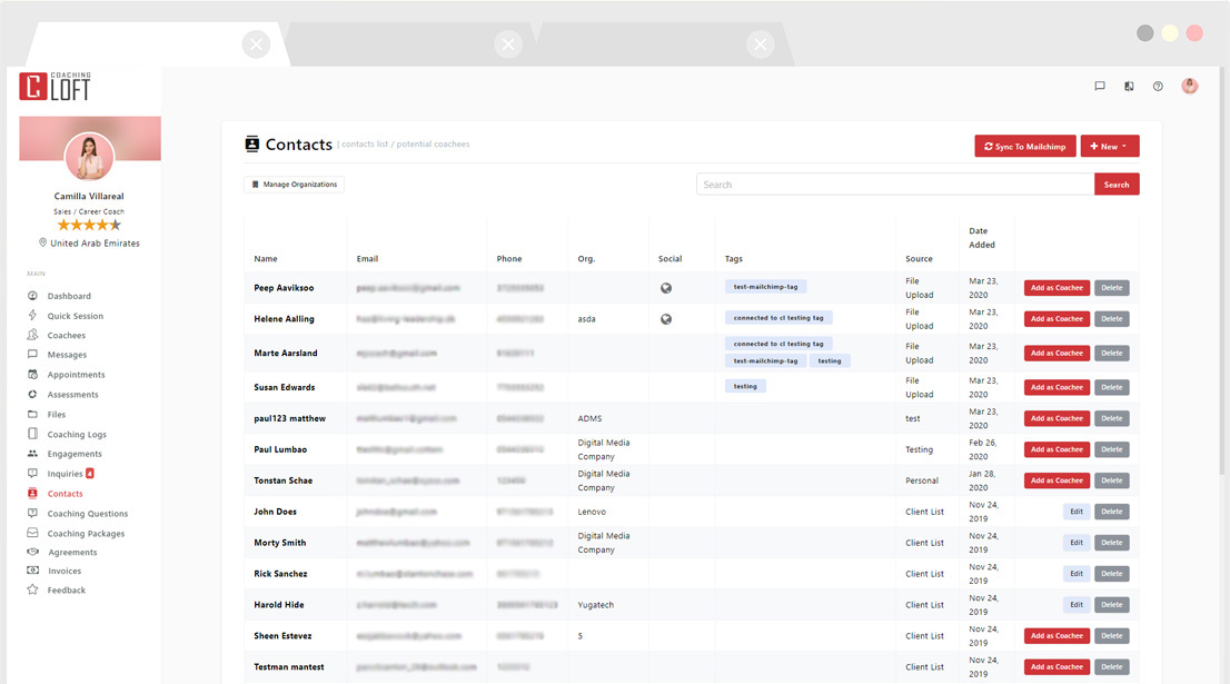 General Functionalities