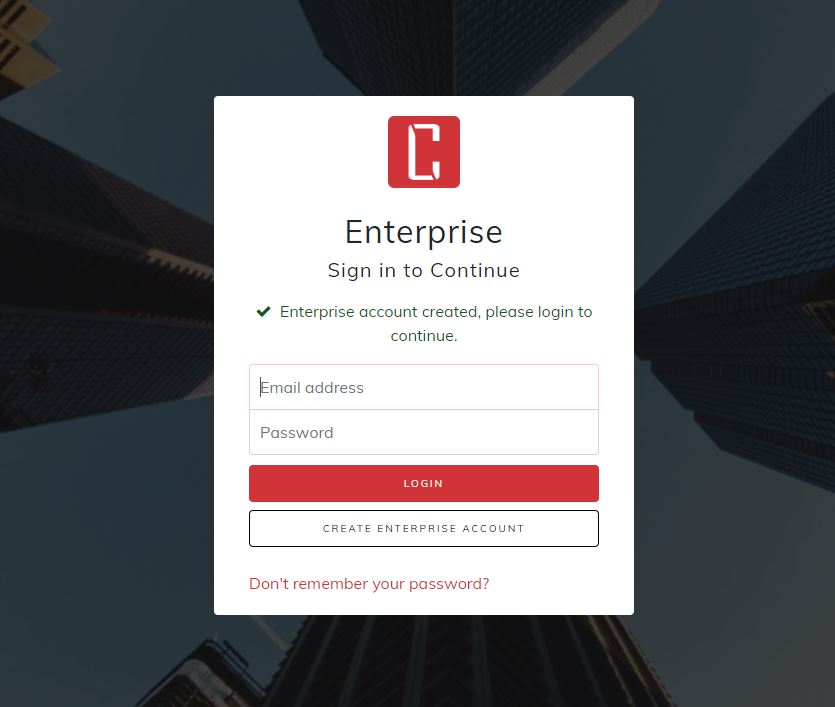 Signing Up for a Business/Enterprise Account